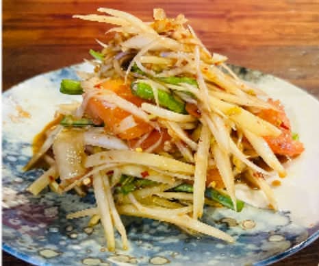Tum Lao (Pla Ra*) | ตำลาว | 凉拌老挝青木瓜沙拉 (配发酵鱼酱)